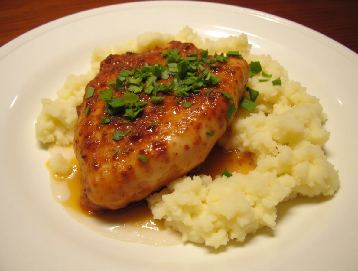 Honey Glazed Chicken with Mashed Potatoes is delicious. Honey Glazed Chicken with Mashed Potatoes is delicious. img
