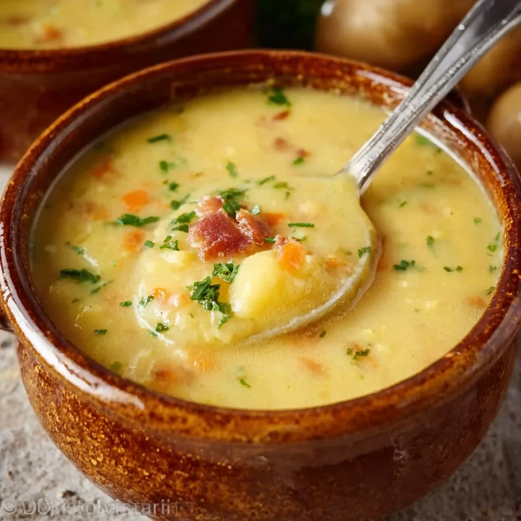 Homemade German Potato Soup (Kartoffelsuppe) German potato soup Homemade German Potato Soup (Kartoffelsuppe)
