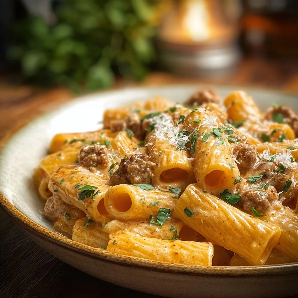 Creamy Sausage Rigatoni sausage rigatoni Creamy Sausage Rigatoni