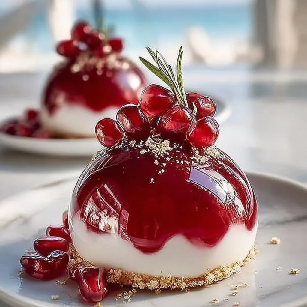 Pomegranate Mousse Domes