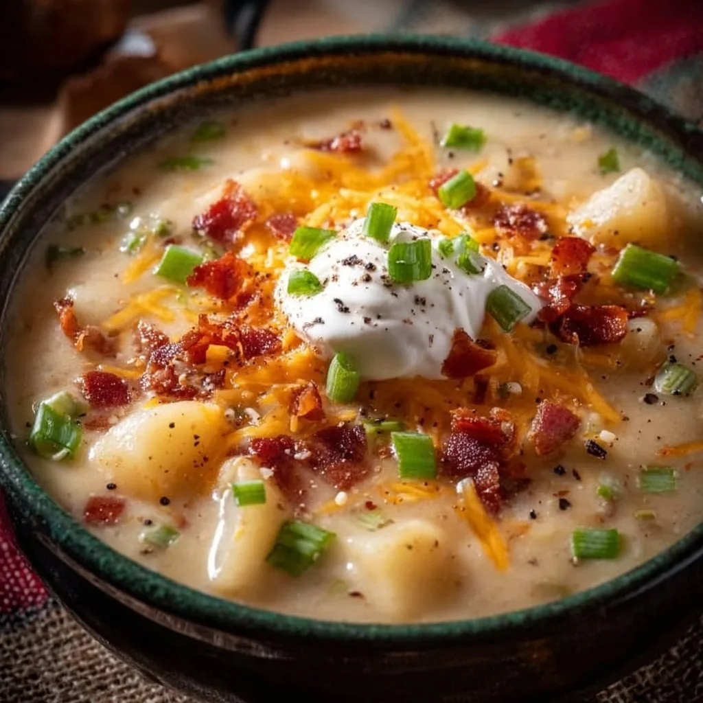 Comforting Loaded Baked Potato Soup baked potato soup Comforting Loaded Baked Potato Soup