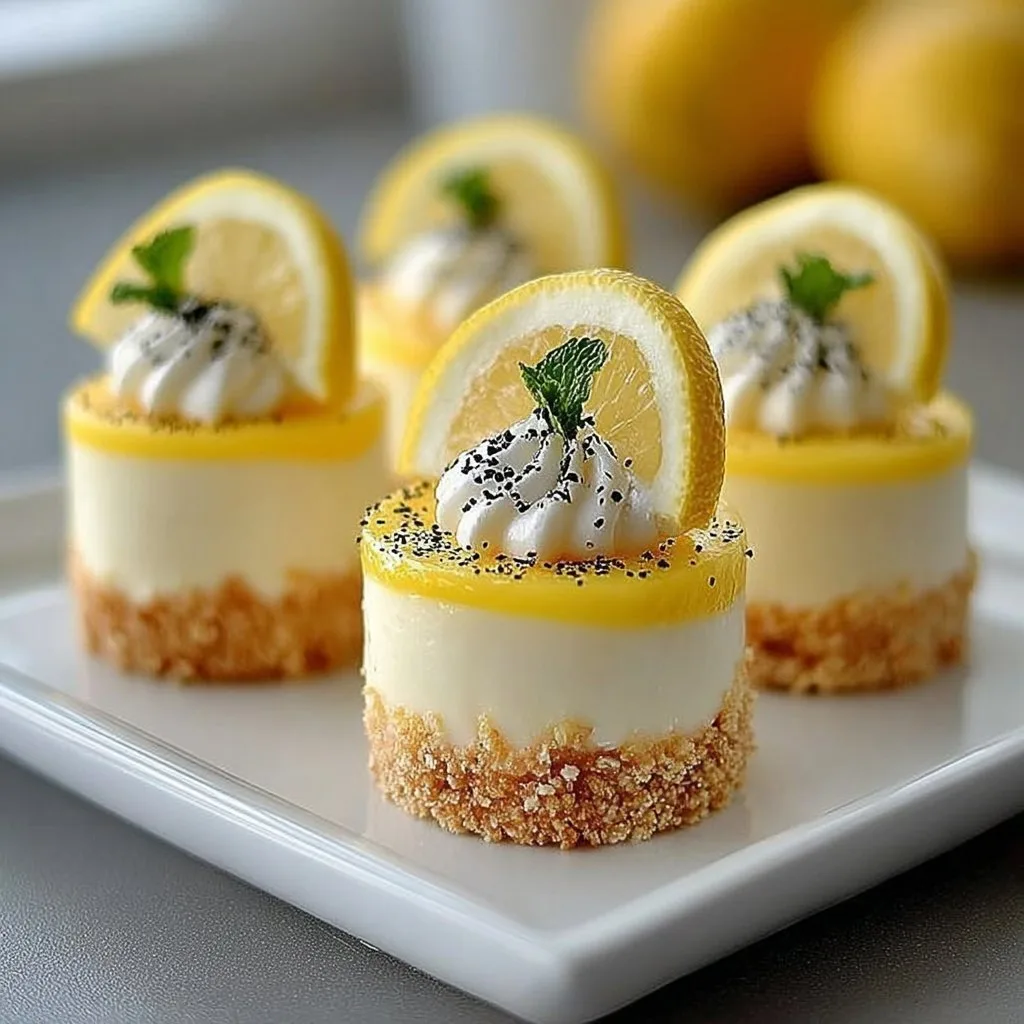 Mini Lemon Cheesecakes