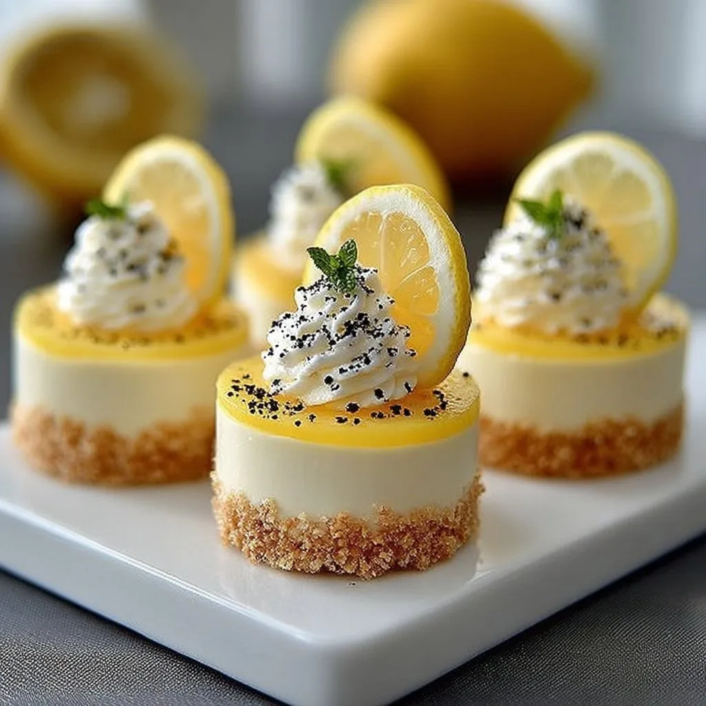 Mini Lemon Cheesecakes