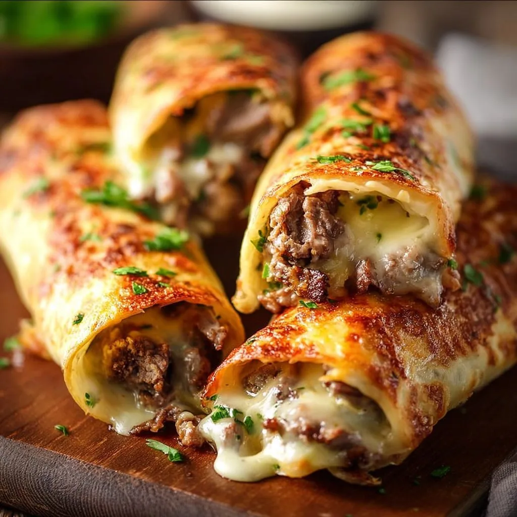 Keto Philly Cheesesteak Rolls