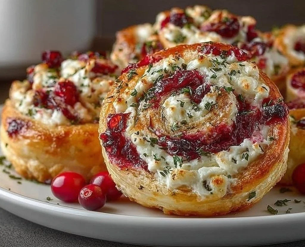 Cranberry Cream Cheese Pinwheels Cranberry Cream Cheese Pinwheels Cranberry Cream Cheese Pinwheels arranged on a platter