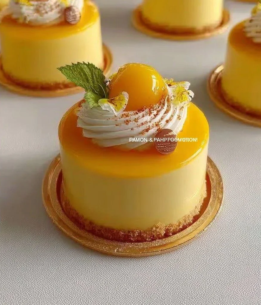 Delicious Mango Coconut Mousse garnished with fresh mango and coconut flakes
