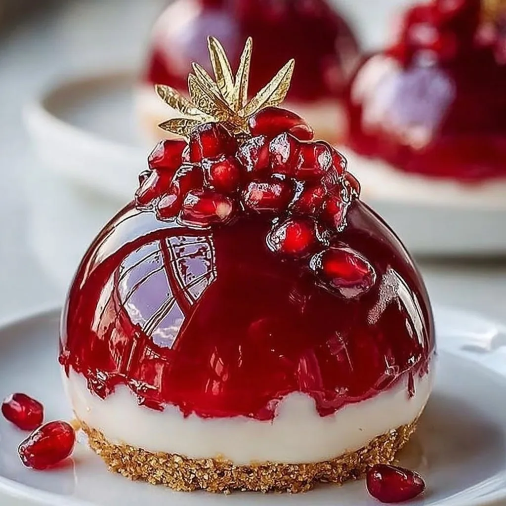 Pomegranate Mousse Domes