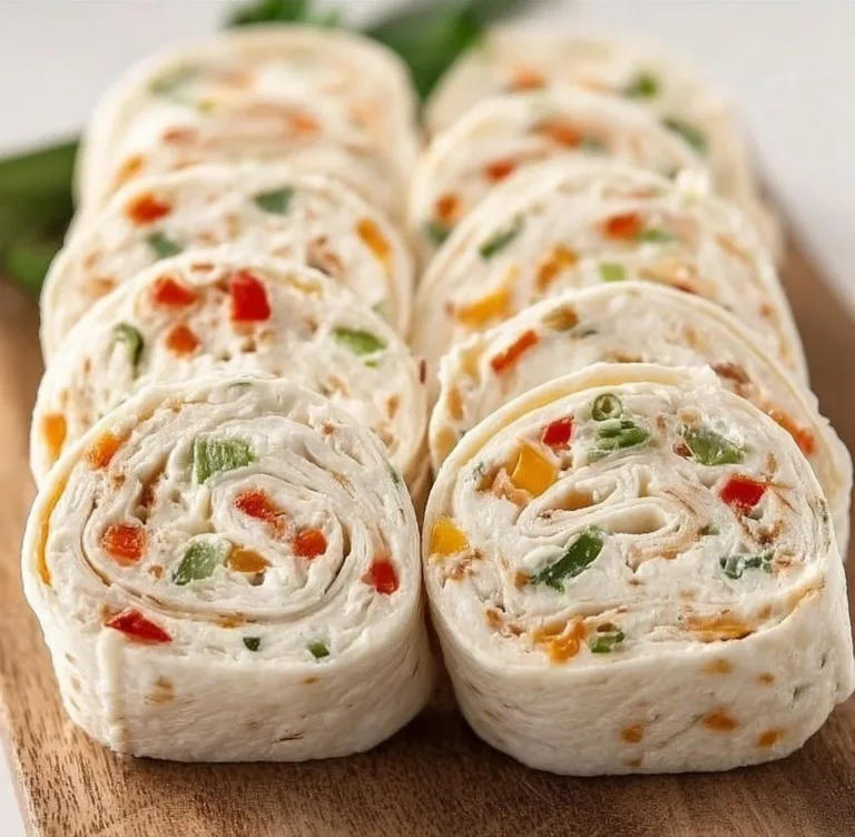 Colorful tortilla pinwheels filled with fresh ingredients and rolled for snacks