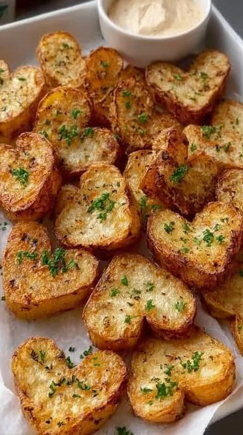 Valentine's Day Air Fryer Heart-shaped Potatoes