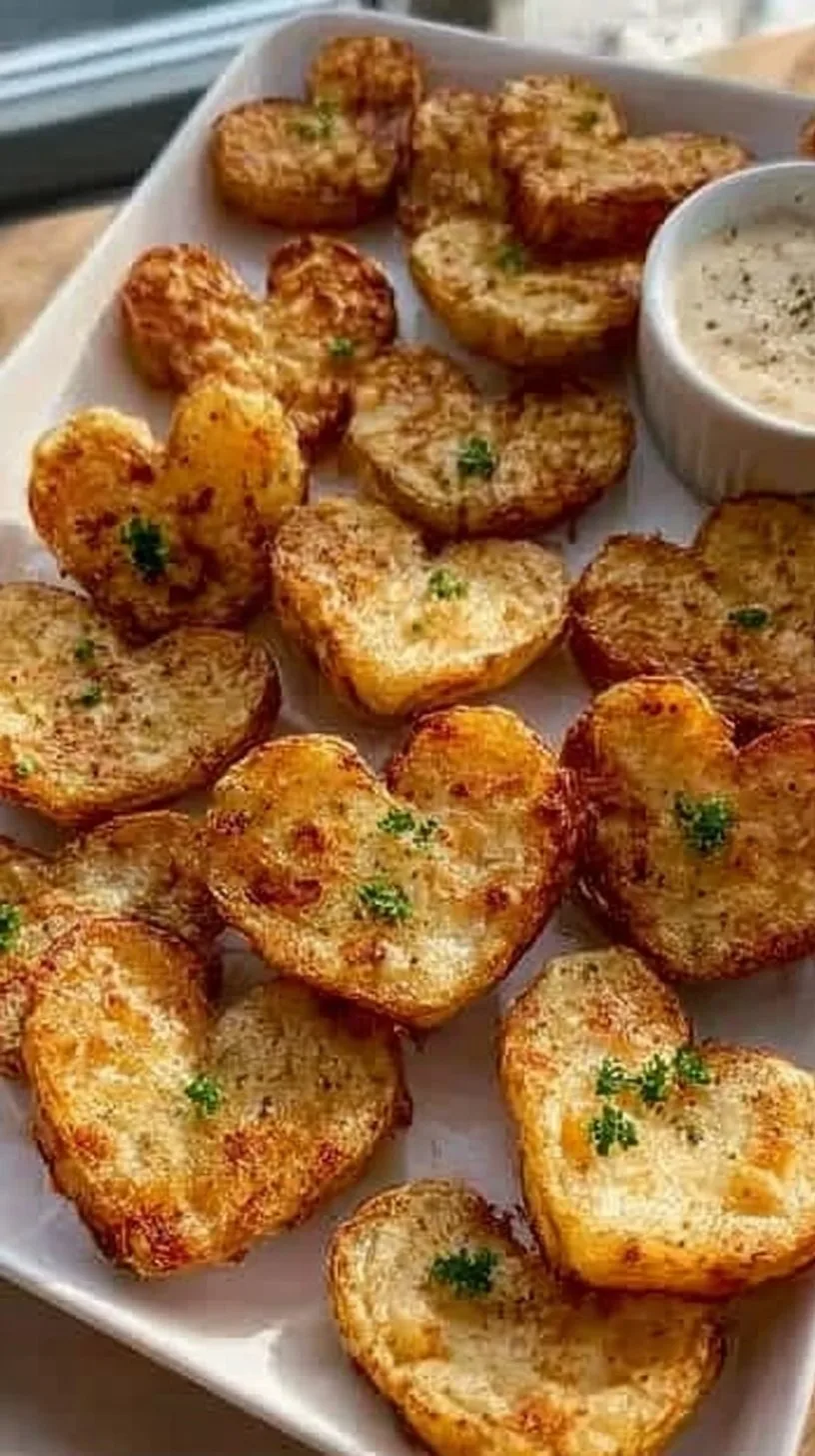 Valentine's Day Air Fryer Heart-shaped Potatoes
