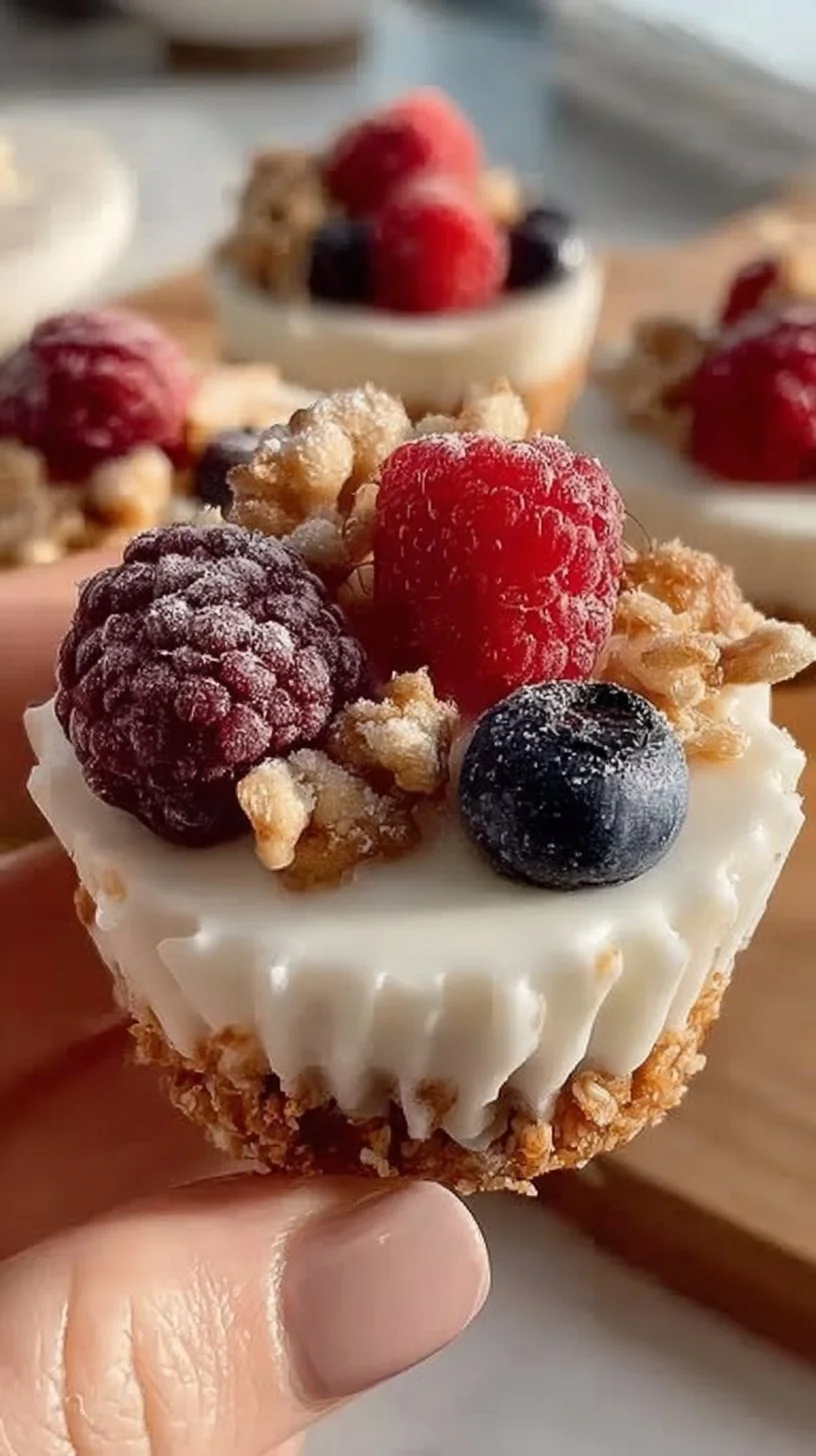 Frozen Yogurt Granola Cups