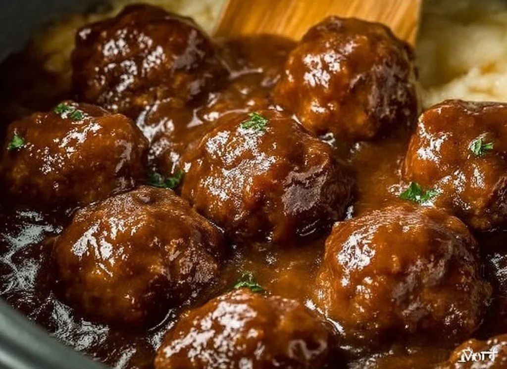 Slow Cooker Salisbury Steak Meatballs Salisbury steak Slow Cooker Salisbury Steak Meatballs