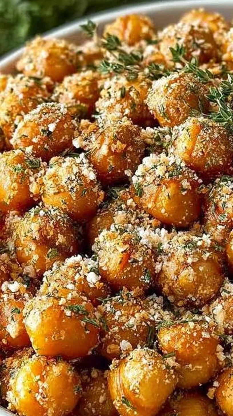 Ranch Flavored Oven-Baked Crispy Roasted Chickpeas