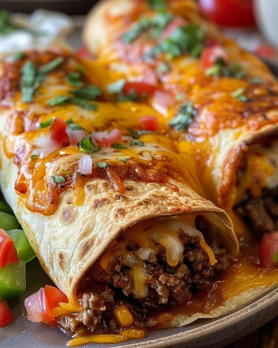Beef and Cheese Chimichangas