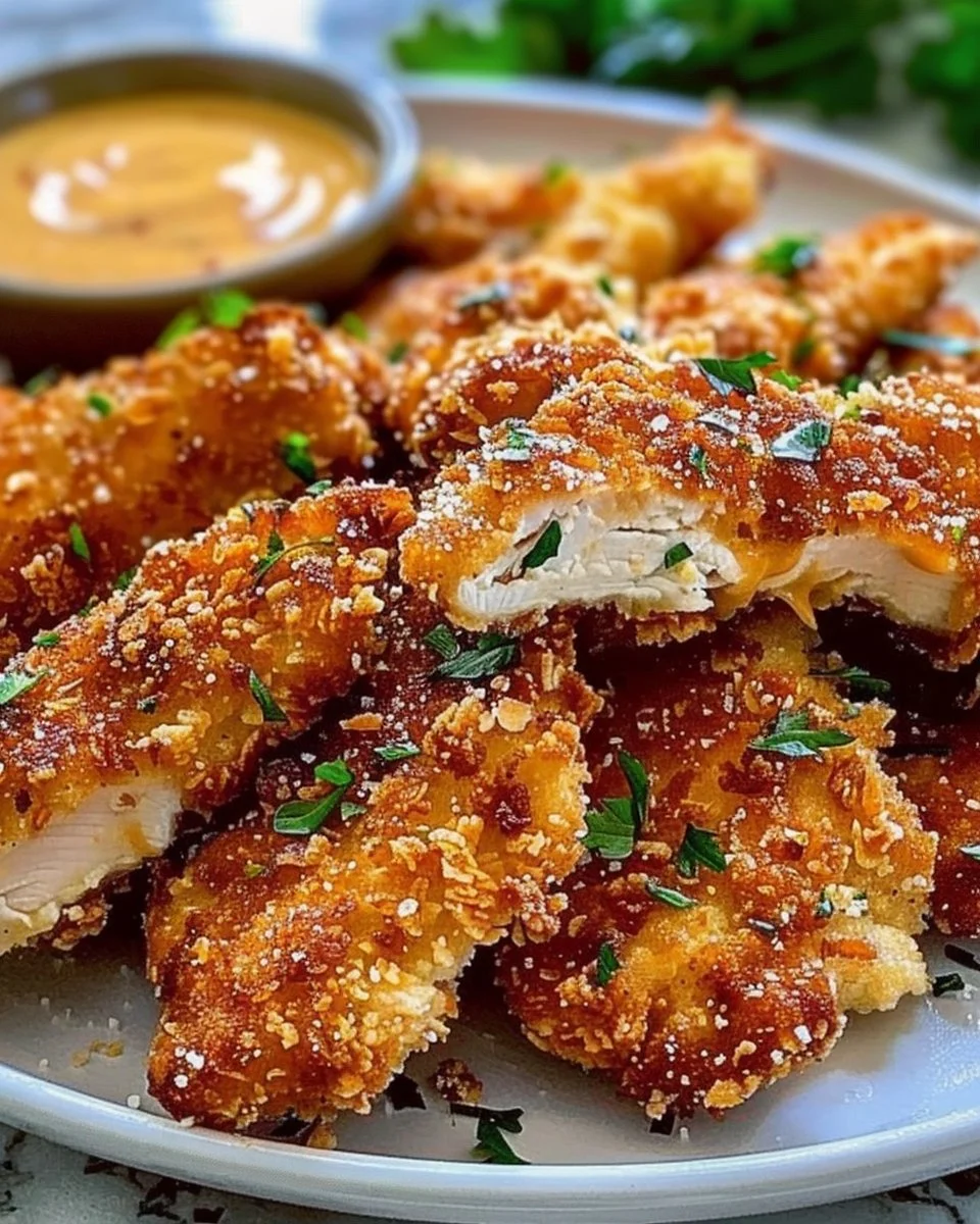 Cheesy Crunchy Chicken Tenders