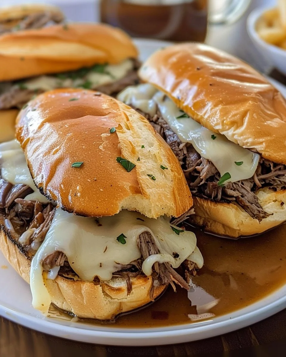 Crockpot French Dip Sandwiches