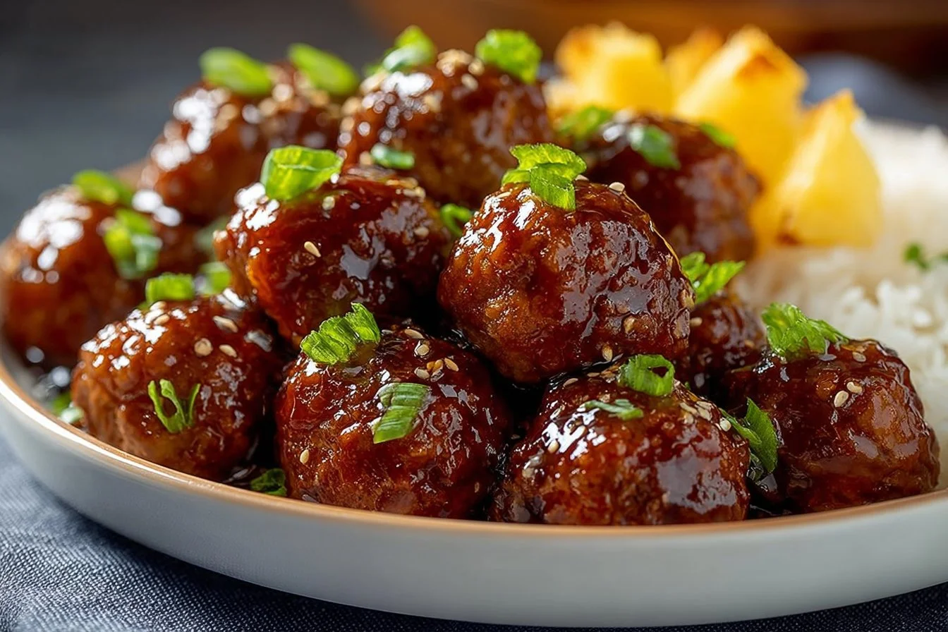 Crockpot Hawaiian Meatballs Hawaiian meatballs Crockpot Hawaiian Meatballs