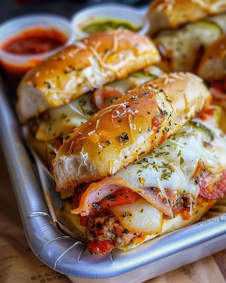 Hot Italian Sub Sliders Italian sub sliders Hot Italian Sub Sliders