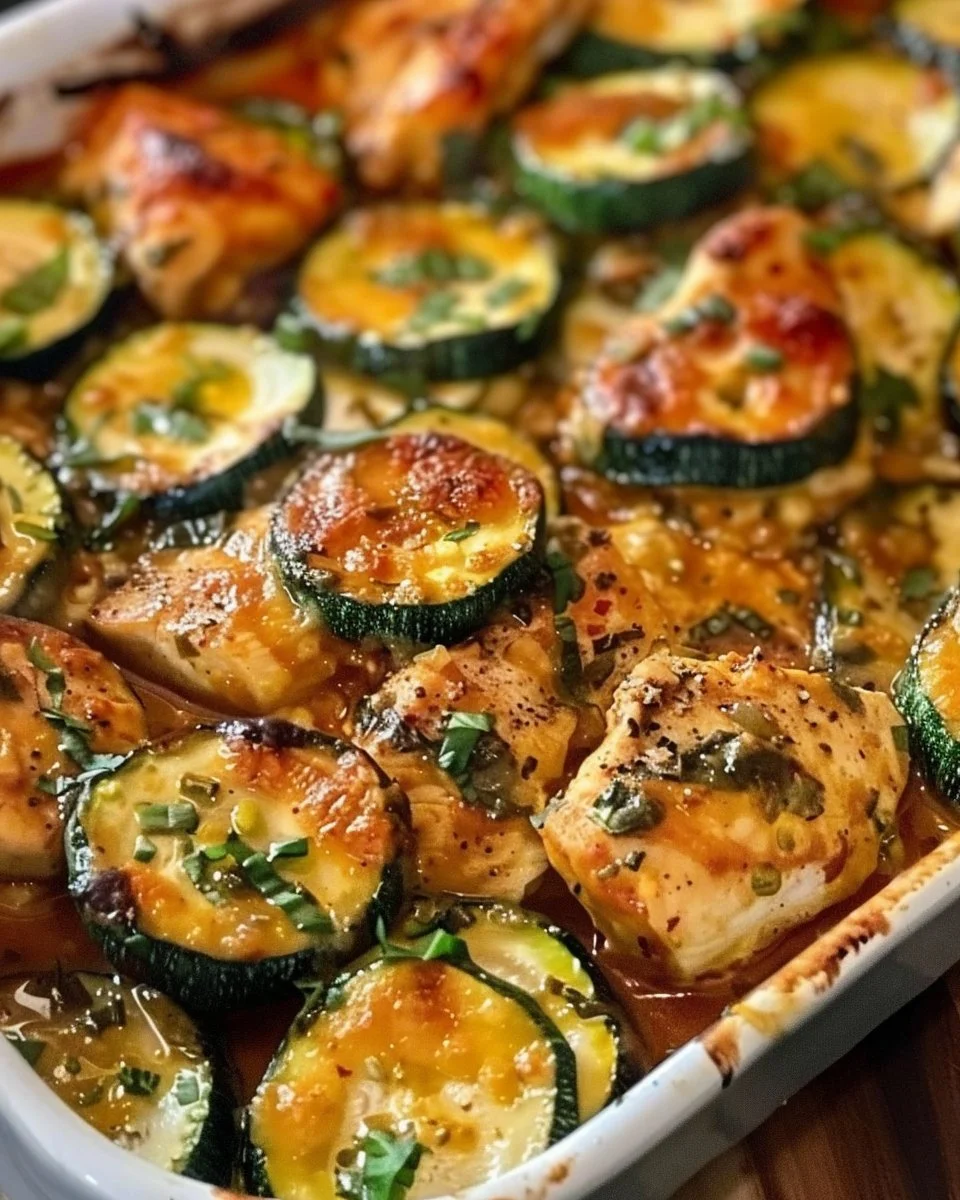 Mediterranean-style Chicken and Zucchini Bake