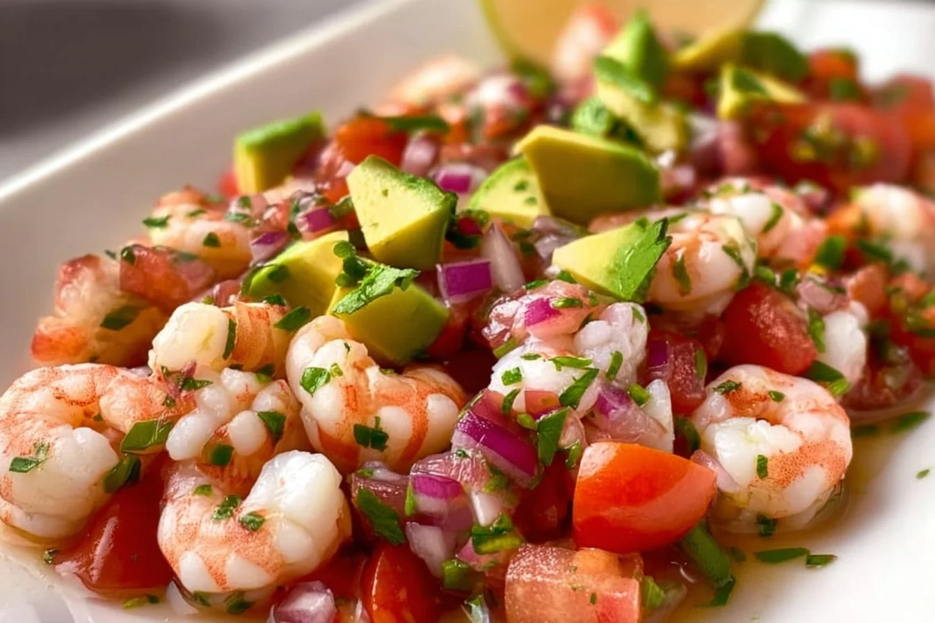 Shrimp Ceviche shrimp ceviche Delicious shrimp ceviche served with fresh lime and herbs