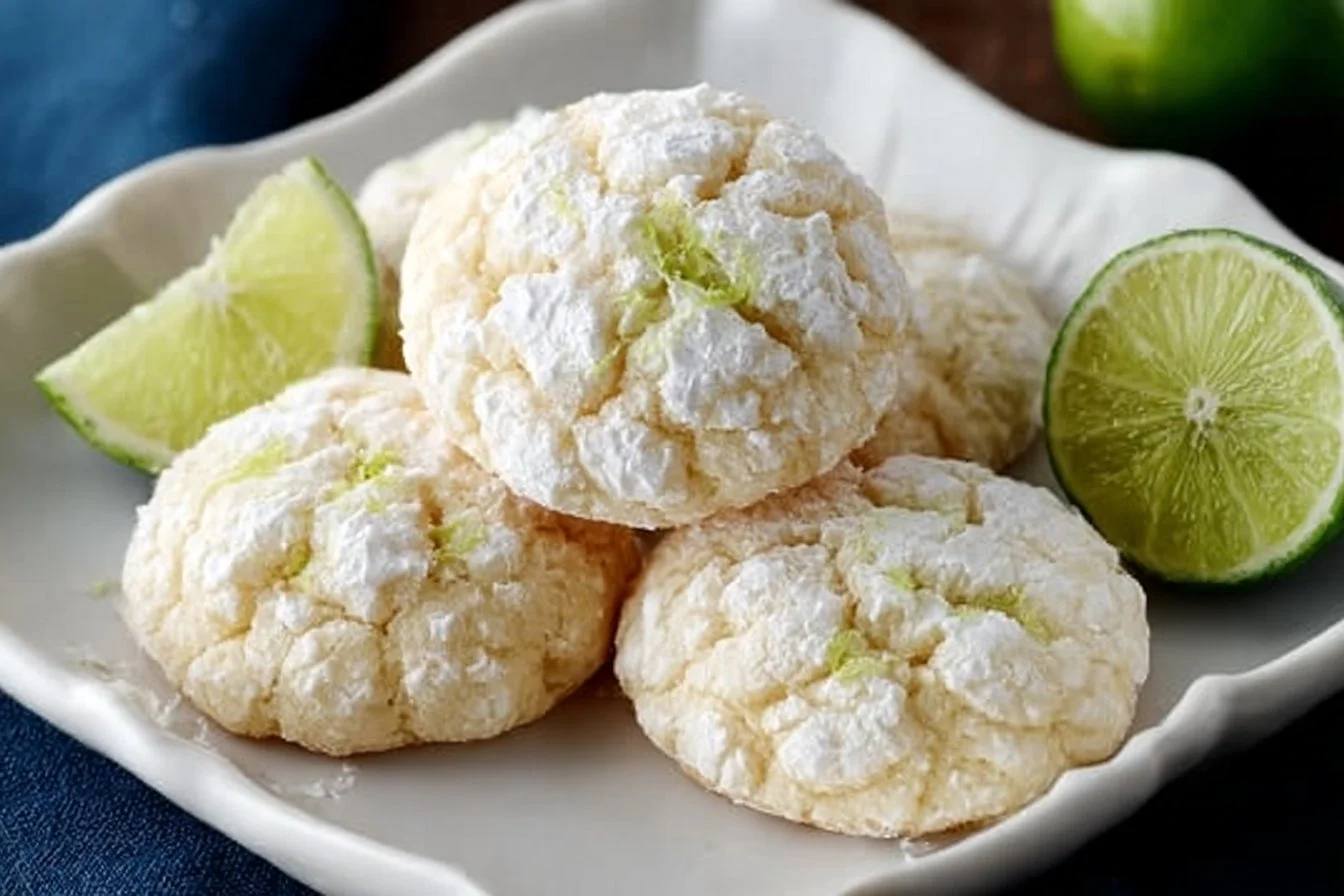 Coconut Key Lime Crinkle Cookies | Key Lime Dessert Recipes, Lime Dessert Recipes, Lime Desserts Coconut Key Lime Crinkle Cookies Delicious Coconut Key Lime Crinkle Cookies dusted with powdered sugar.
