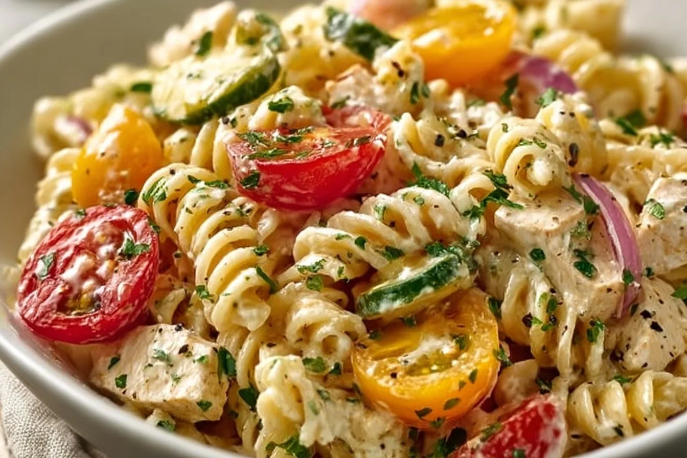 Creamy Ranch Protein Pasta Salad