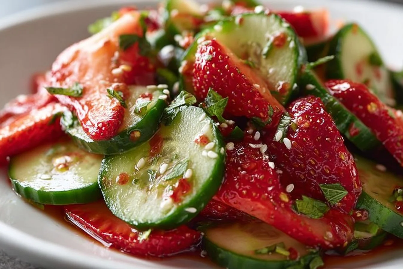 Cucumber Strawberry Salad Cucumber Strawberry Salad Cucumber Strawberry Salad