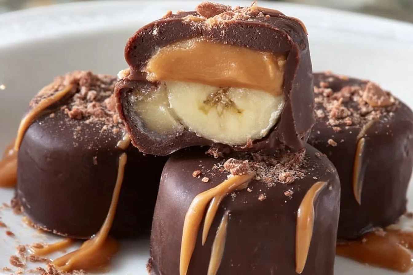 Frozen Chocolate Peanut Butter Banana Bites