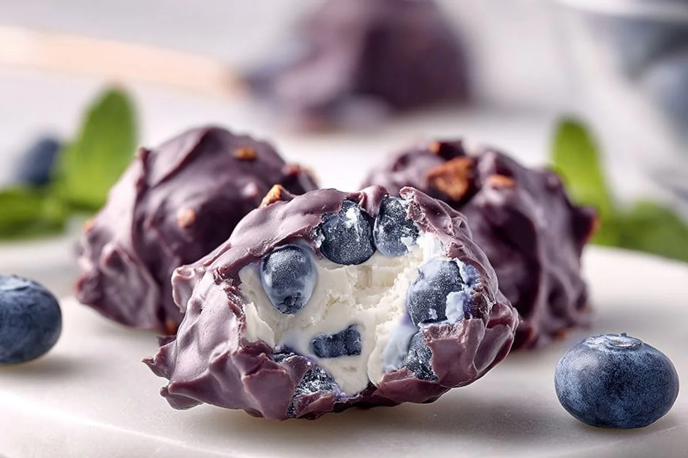 Healthy Frozen Blueberry Yogurt Clusters
