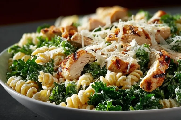 Kale Chicken Caesar Pasta Salad street corn pasta salad Kale Chicken Caesar Salad with pasta and fresh ingredients
