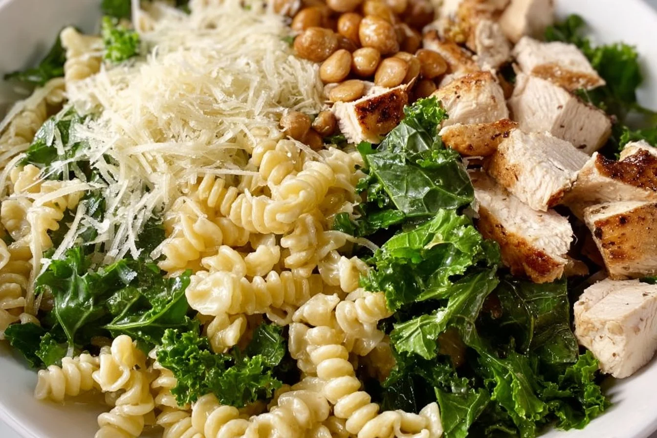 Kale Chicken Caesar Pasta Salad Kale Chicken Caesar Salad Kale Chicken Caesar Pasta Salad