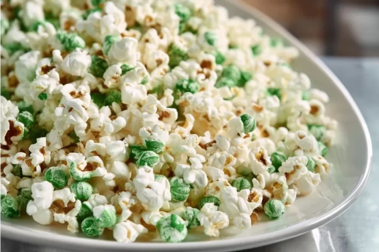 Leprechaun Popcorn blueberry yogurt bites Colorful Leprechaun Popcorn in a festive bowl for St. Patrick's Day.