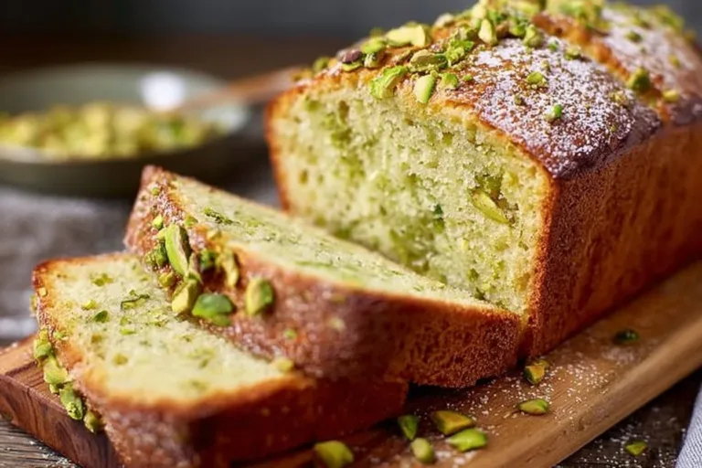 Pistachio Bread: Easy Homemade Recipe for a Soft, Nutty Loaf potato cakes Freshly baked pistachio bread loaf with a soft texture and nutty flavor