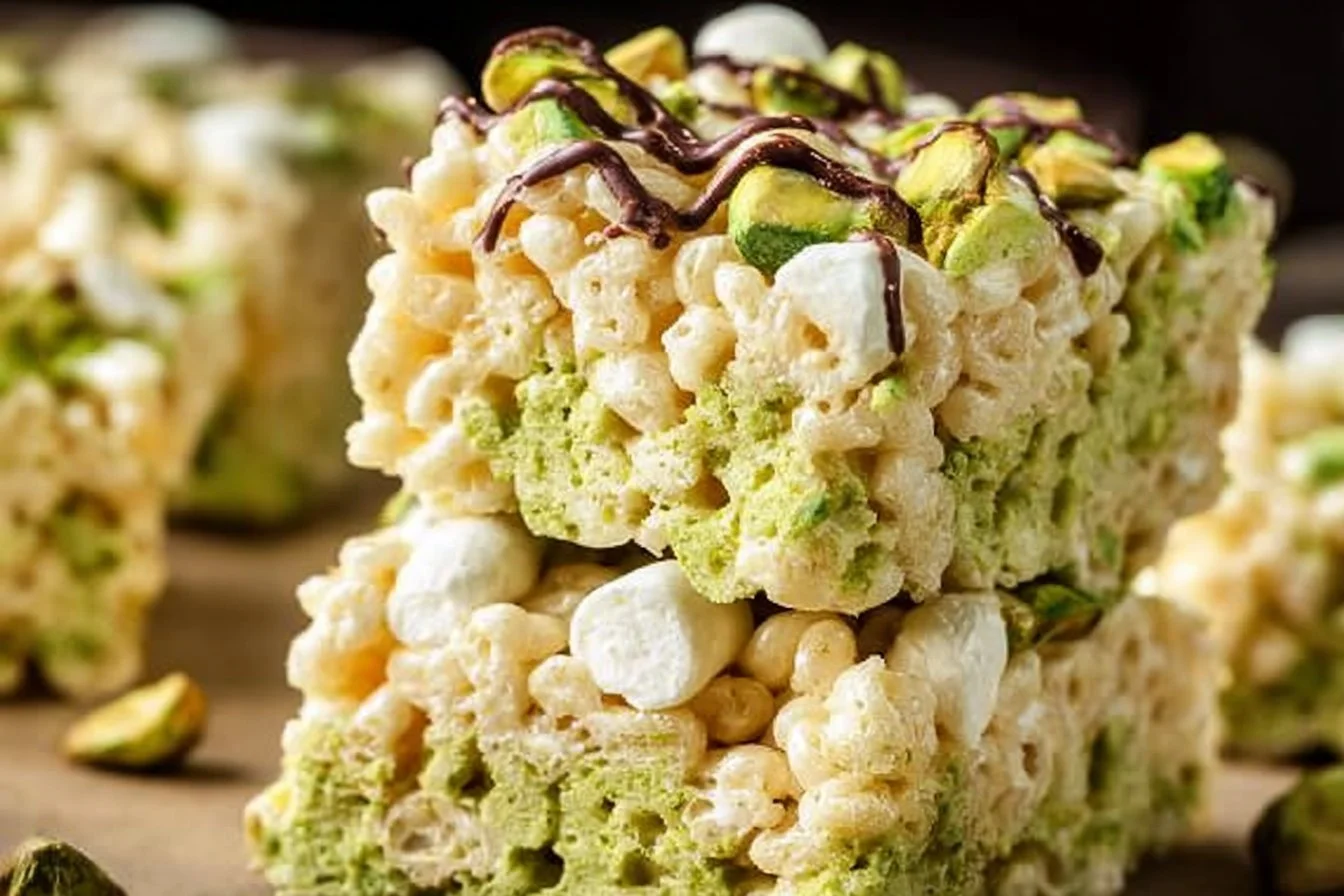 Pistachio Rice Krispie Treats
