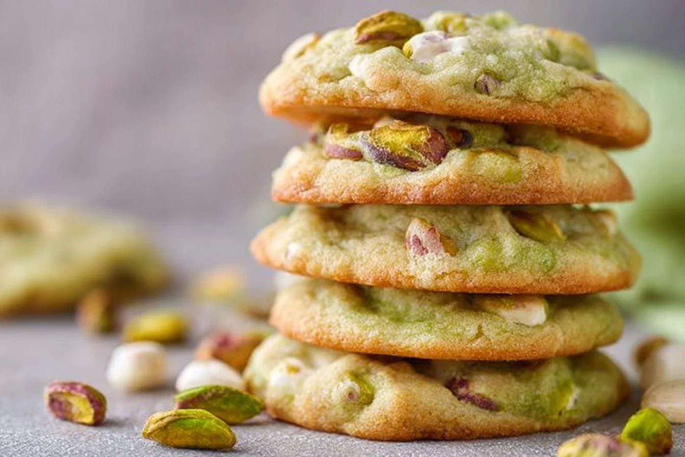 Soft and Chewy Pistachio Pudding Cookies