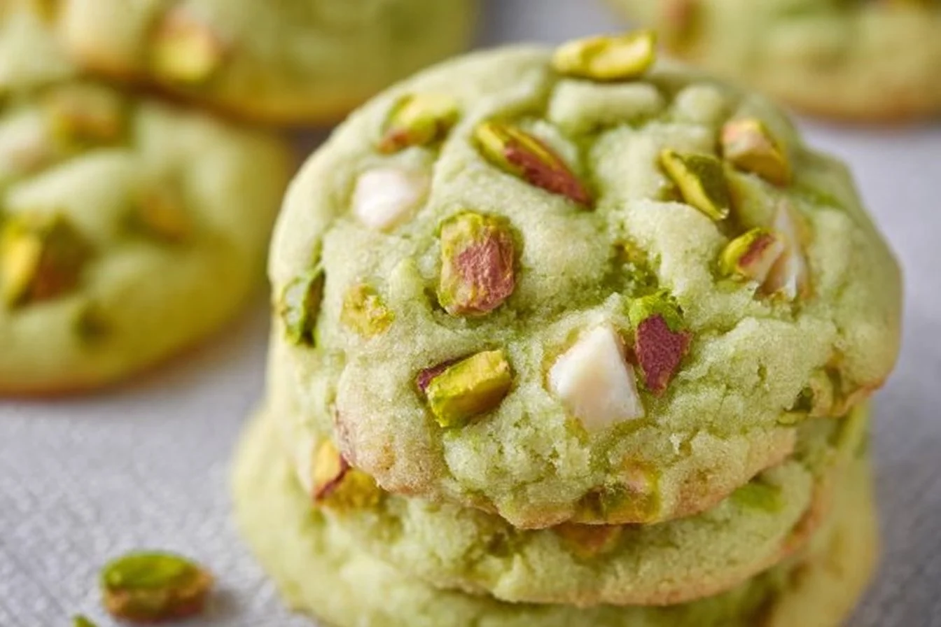 Soft and Chewy Pistachio Pudding Cookies