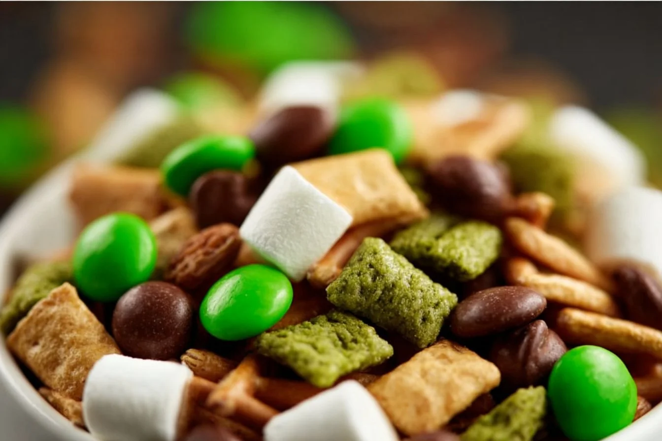 St. Patrick's Day Trail Mix Treat Trail Mix Festive St. Patrick's Day Trail Mix Treat with green colors and delicious ingredients