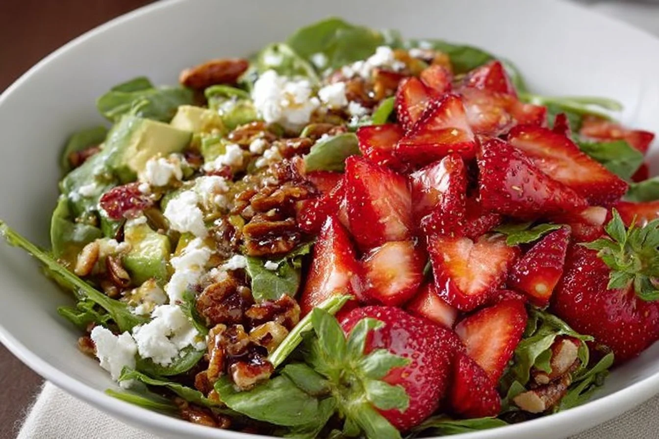 Strawberry Crunch Salad with Champagne Vinaigrette