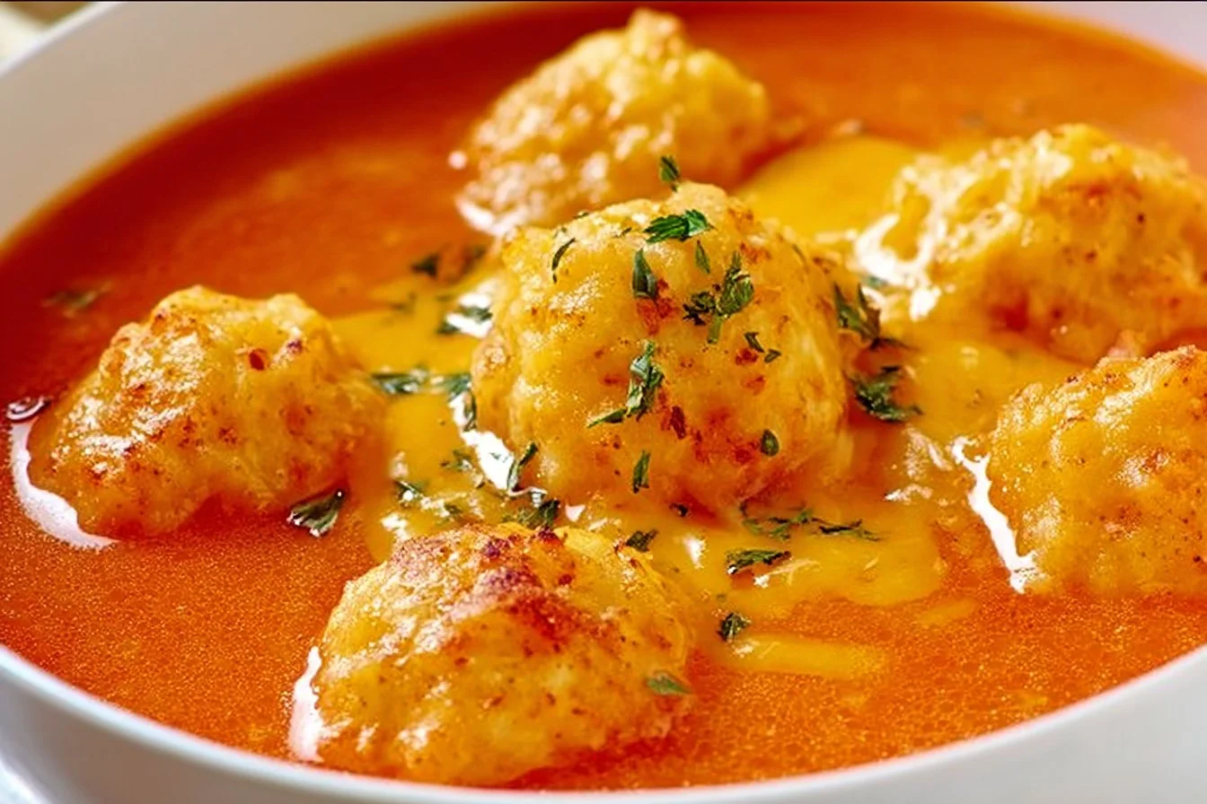 Wholesome Tomato Soup with Cheddar Bay Dumplings