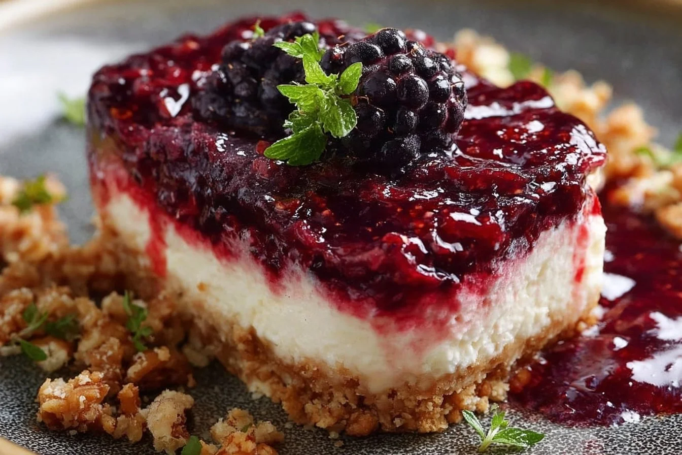 Blackberry Pretzel Dessert