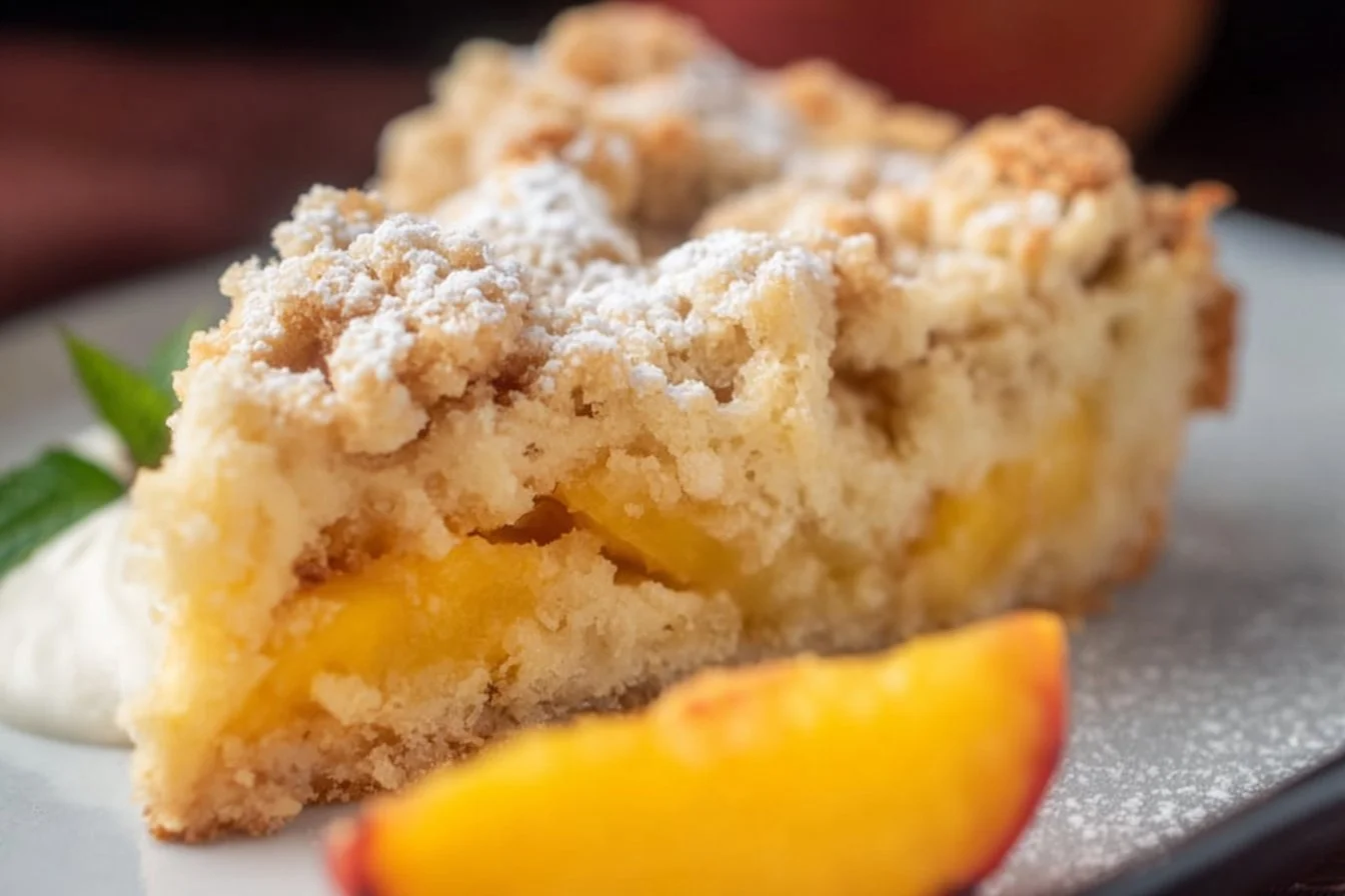 Easy Italian Peach Crumb Cake