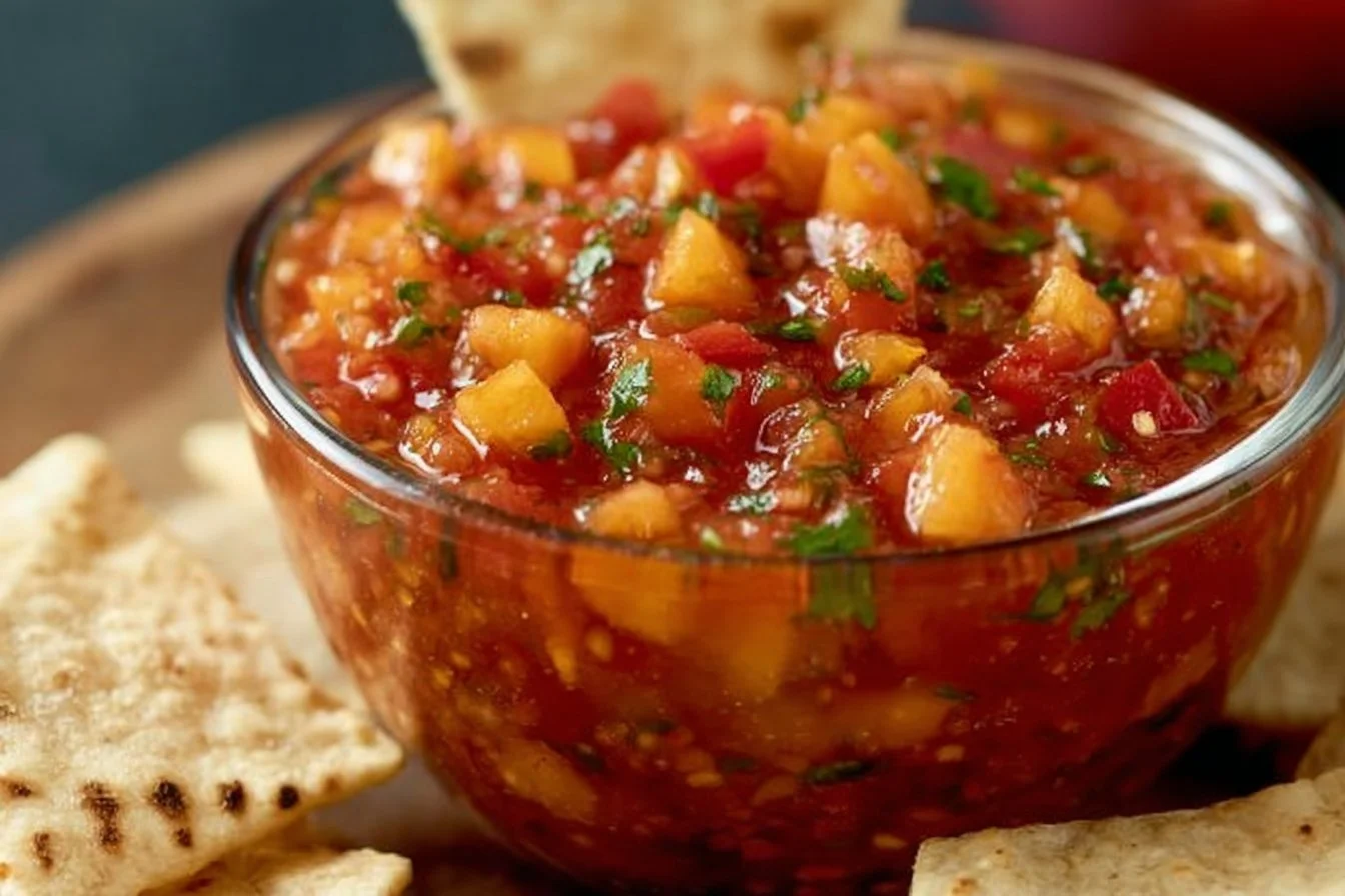 Easy Peach Salsa Recipe – Sweet, Spicy, and Bursting with Summer Flavor