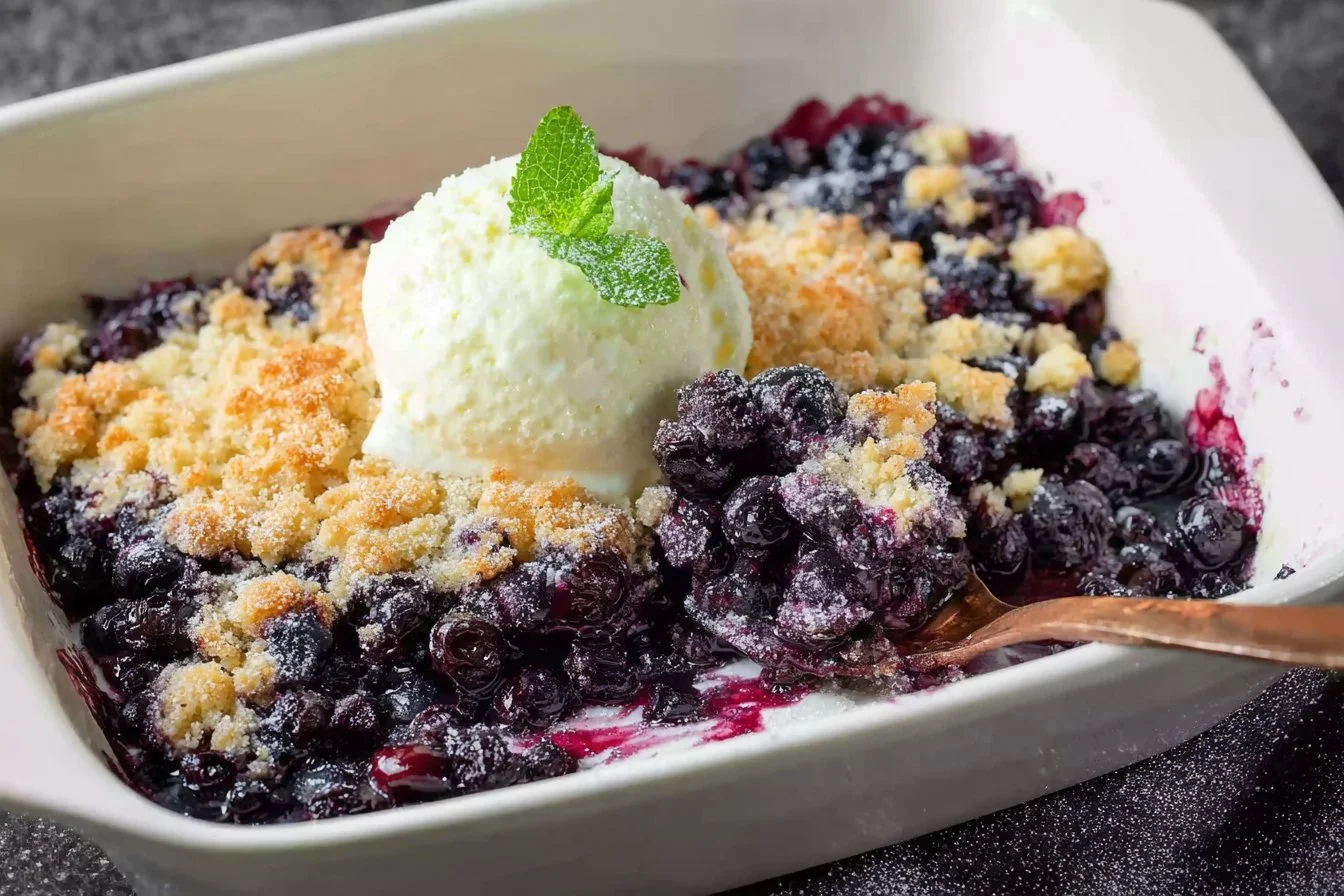 Low Carb Blueberry Cobbler