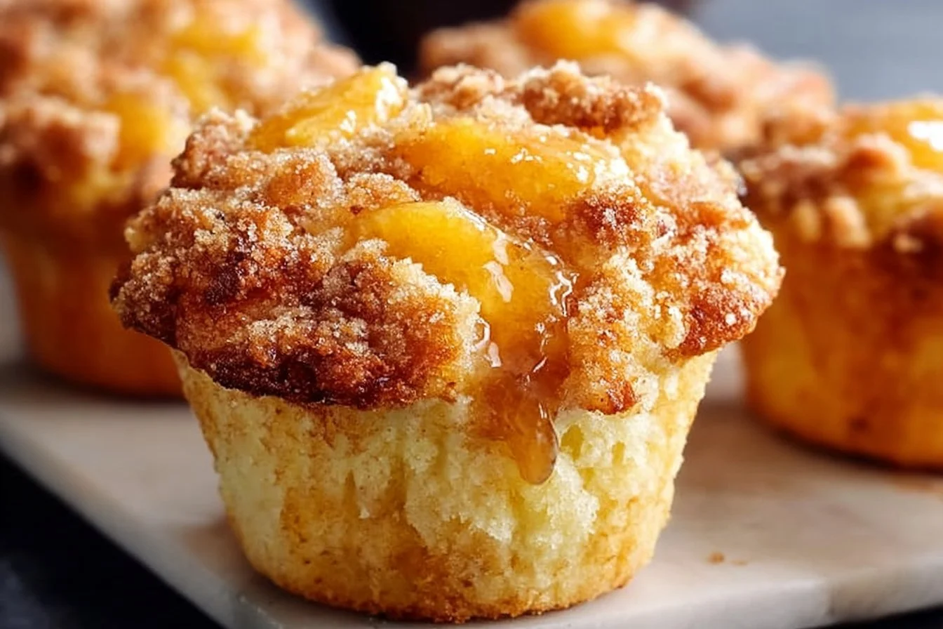 Peach Cobbler Muffins