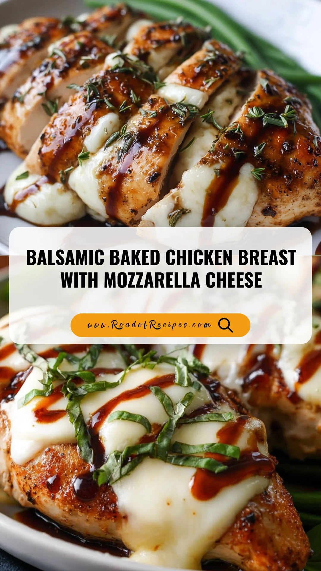 Balsamic Baked Chicken Breast with Mozzarella Cheese