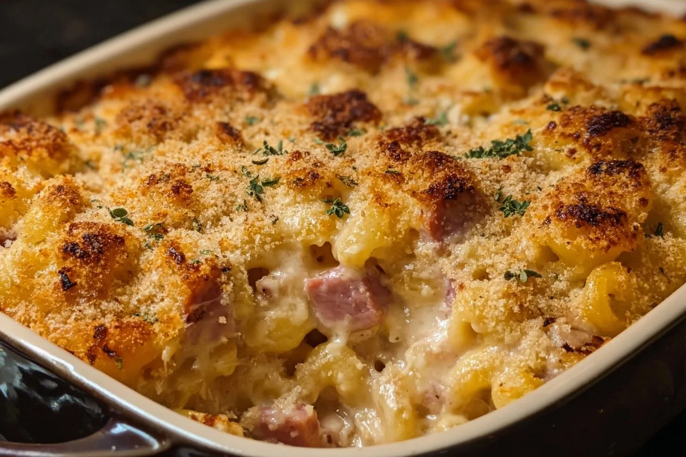 Chicken Cordon Bleu Casserole Chicken Cordon Bleu Delicious Chicken Cordon Bleu Casserole with melted cheese and ham