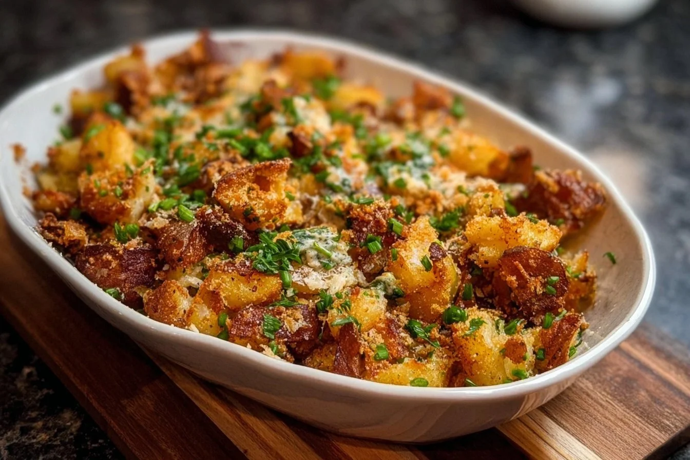 Crispy Smashed Potato Salad smashed potato salad Crispy Smashed Potato Salad