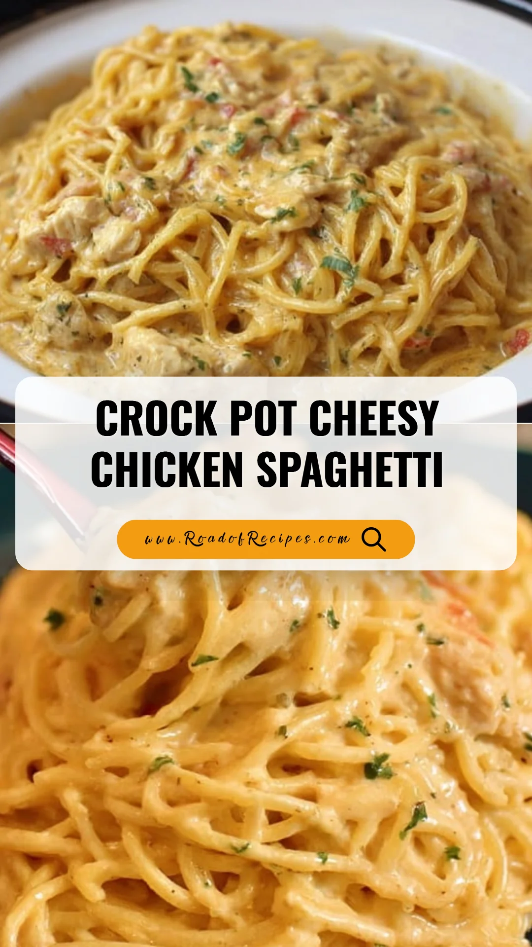 Crock Pot Cheesy Chicken Spaghetti cheesy chicken spaghetti Crock Pot Cheesy Chicken Spaghetti