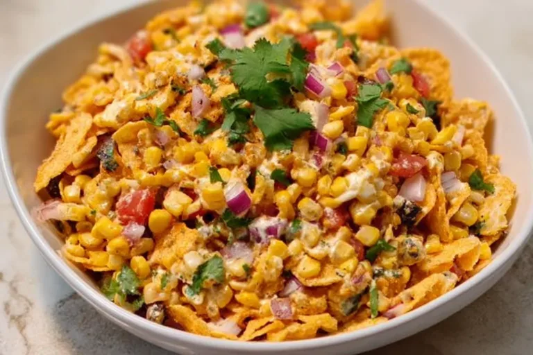 Frito Corn Salad Recipe deviled egg potato salad Delicious Frito Corn Salad with colorful ingredients and Fritos toppings
