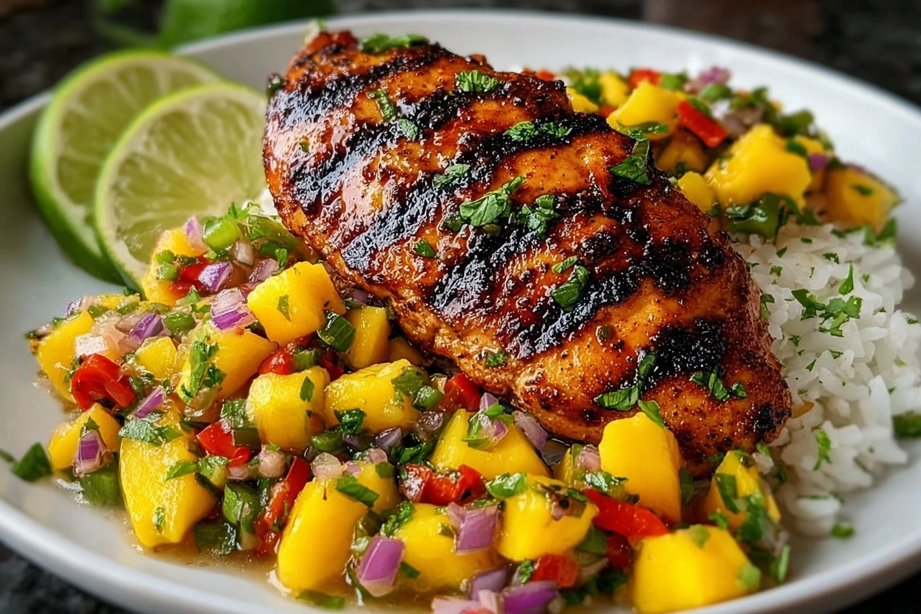 Honey Lime Chicken with Mango Salsa